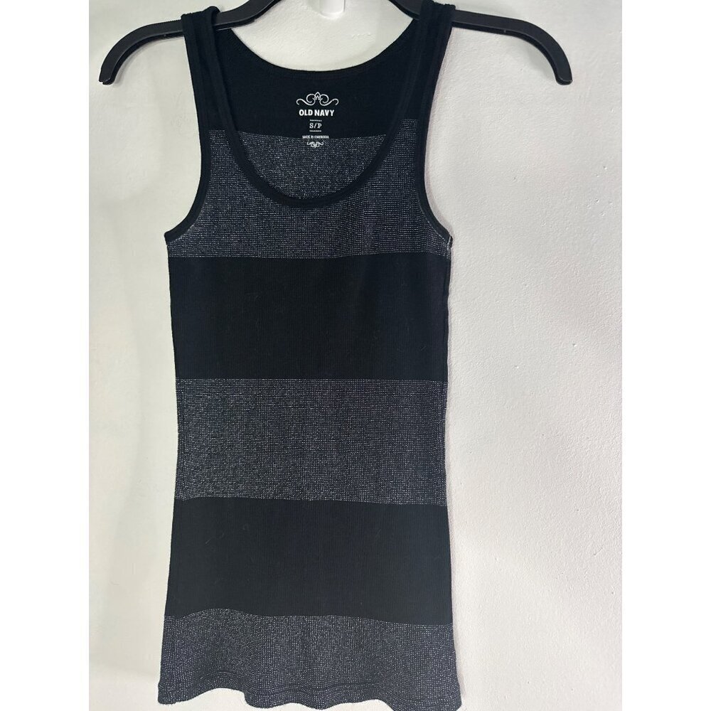 Old Navy Tank Top Women's Black Size S Y2K Retro Casual Beach dark fairy holiday